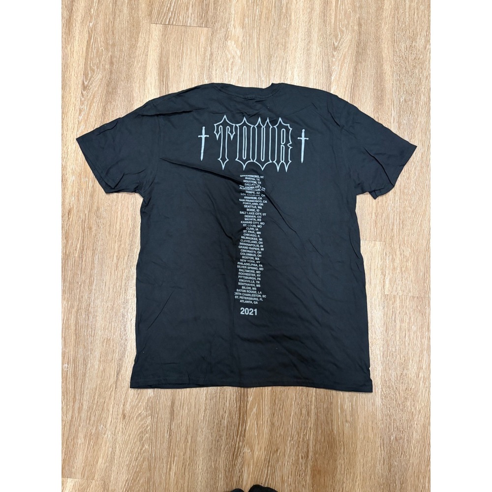 The Thread Shop 21‎ Savage 2021 Tour T-Shirt Black Delta Delta Gamma Mens Large